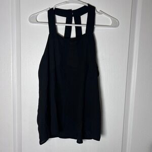 THREE EIGHTY TWO Women's Black Halter Neck Racerback Tank Top Size XS NWOT‎